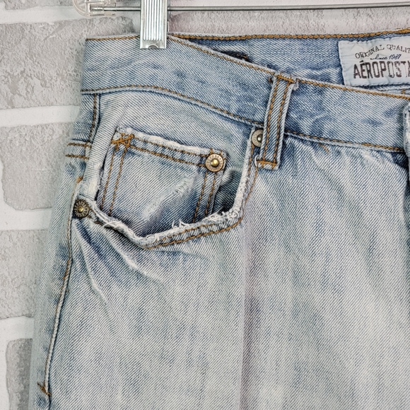 Aeropostale Benton Original Bootcut Wide Leg Thrashed Denim Jeans Men's Size 32 - Picture 8 of 16